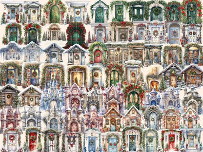 Christmas Doors Watercolor Clipart christmas clipart - Wonders Artist