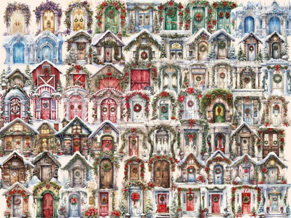 Christmas Doors Watercolor Clipart christmas clipart - Wonders Artist