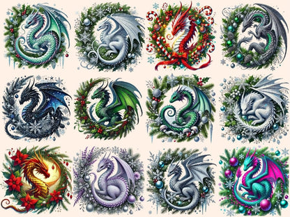 Christmas Dragons Clipart Christmas Dragons - Wonders Artist