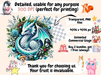 Christmas Dragons Clipart Christmas Dragons - Wonders Artist