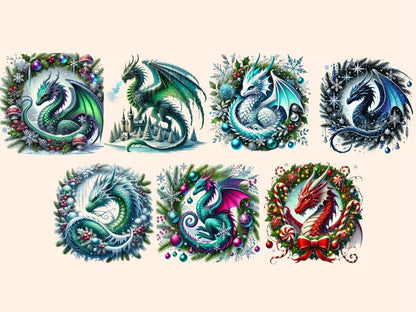 Christmas Dragons Clipart Christmas Dragons - Wonders Artist