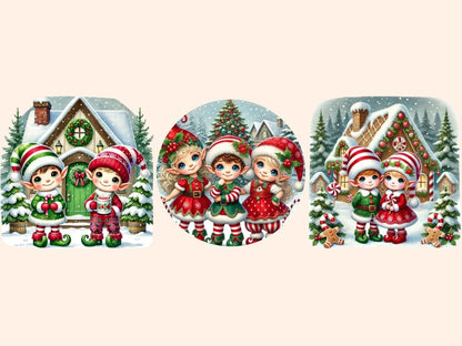 Christmas Elves Clipart Christmas clip art - Wonders Artist