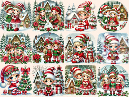 Christmas Elves Clipart Christmas clip art - Wonders Artist