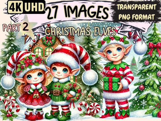 Christmas Elves (P2) Clipart Christmas clip art - Wonders Artist