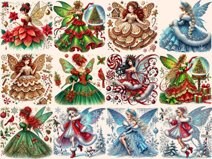 Christmas Fairies (P2) Clipart christmas clipart - Wonders Artist