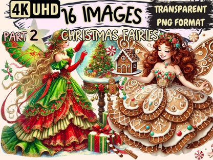 Christmas Fairies (P2) Clipart christmas clipart - Wonders Artist