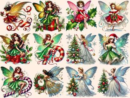 Christmas Fairies (P3) Clipart christmas clipart - Wonders Artist