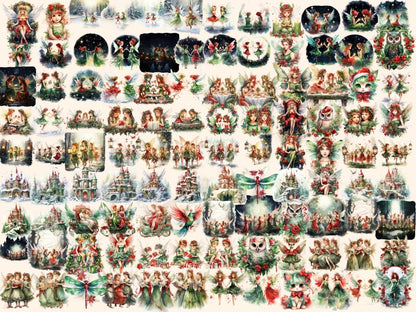 Christmas Fairies Watercolor Clipart christmas clipart - Wonders Artist