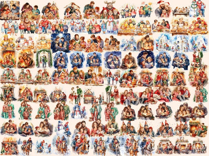 Christmas Family Watercolor Clipart christmas clipart - Wonders Artist