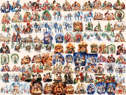 Christmas Family Watercolor Clipart christmas clipart - Wonders Artist