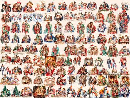 Christmas Family Watercolor Clipart christmas clipart - Wonders Artist