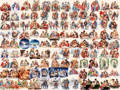 Christmas Family Watercolor Clipart christmas clipart - Wonders Artist