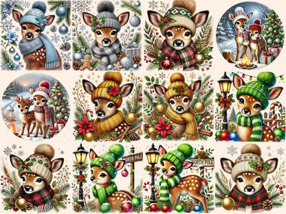 Christmas Fawn Clipart chistmas reindeer - Wonders Artist