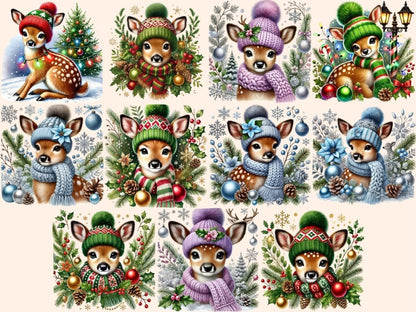 Christmas Fawn Clipart chistmas reindeer - Wonders Artist
