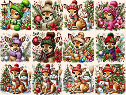 Christmas Fawn (P2) Clipart chistmas reindeer - Wonders Artist