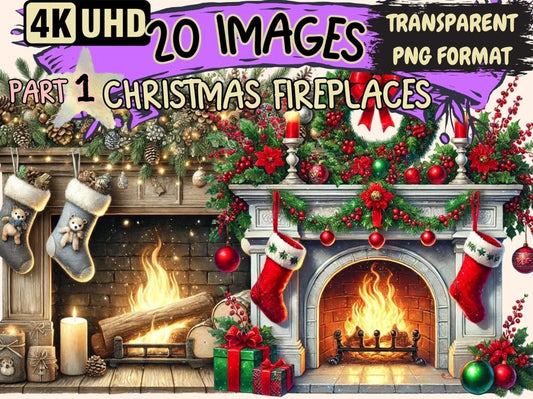 Christmas Fireplaces Clipart Christmas Decor - Wonders Artist