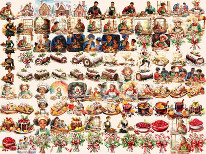 Christmas Food Watercolor Clipart christmas baker png - Wonders Artist