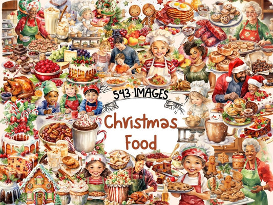 Christmas Food Watercolor Clipart christmas baker png - Wonders Artist