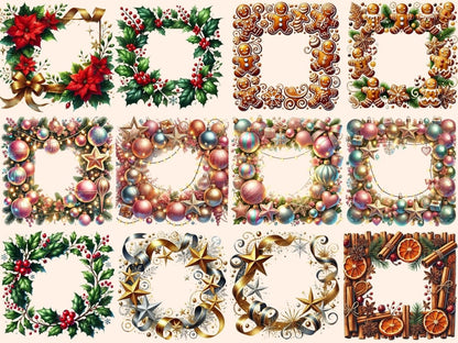 Christmas Frames Clipart Christmas Border Art - Wonders Artist