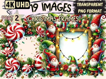 Christmas Frames (P2) Clipart Christmas Border Art - Wonders Artist