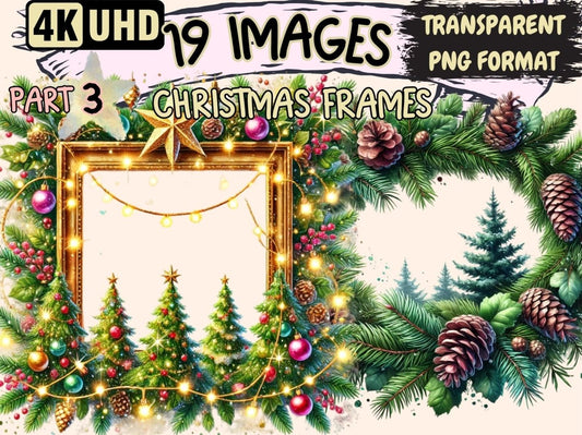 Christmas Frames (P3) Clipart Christmas Border Art - Wonders Artist