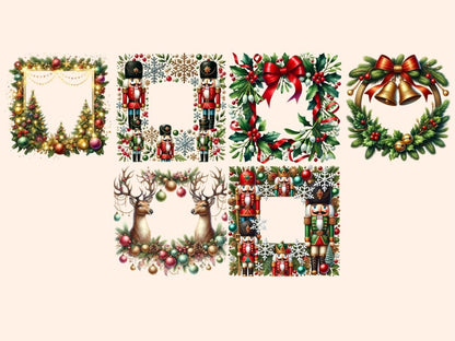 Christmas Frames (P3) Clipart Christmas Border Art - Wonders Artist
