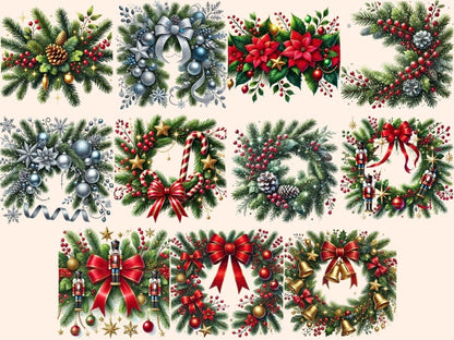 Christmas Garlands Clipart Christmas Decor - Wonders Artist
