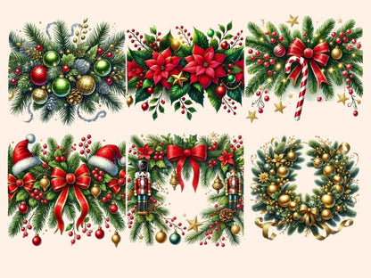 Christmas Garlands (P2) Clipart Christmas Decor - Wonders Artist