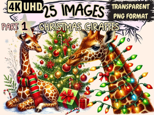 Christmas Giraffes Clipart Christmas Giraffes - Wonders Artist