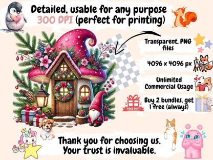 Christmas Gnome Houses Clipart Christmas Gnome png - Wonders Artist