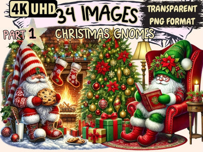 Christmas Gnomes Clipart Christmas Gnome Art - Wonders Artist