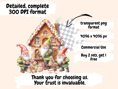 Christmas Gnomes Watercolor Clipart christmas clipart - Wonders Artist