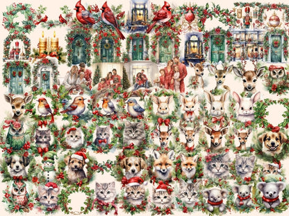 Christmas Holly Watercolor Clipart christmas clipart - Wonders Artist