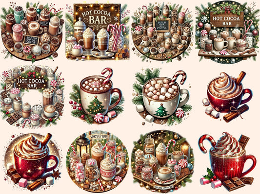 Christmas Hot Cocoa Bar Clipart