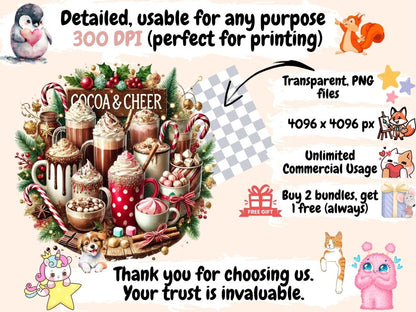Christmas Hot Cocoa Bar (P2) Clipart Christmas Cocoa - Wonders Artist
