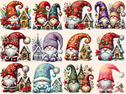 Christmas House Gnomes (P2) Clipart Christmas House png - Wonders Artist