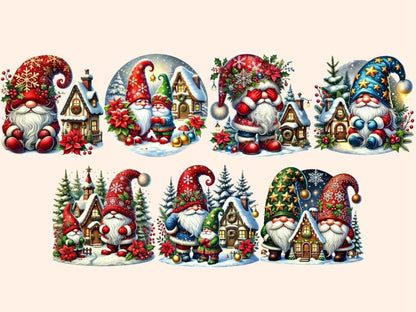 Christmas House Gnomes (P2) Clipart Christmas House png - Wonders Artist