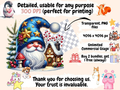 Christmas House Gnomes (P3) Clipart Christmas House png - Wonders Artist