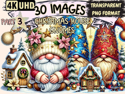 Christmas House Gnomes (P3) Clipart Christmas House png - Wonders Artist