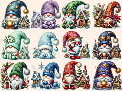 Christmas House Gnomes (P3) Clipart Christmas House png - Wonders Artist