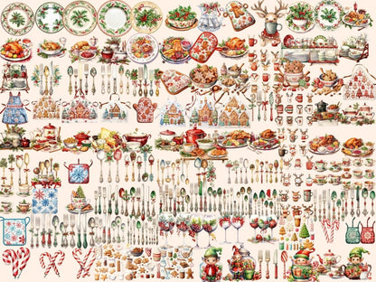 Christmas Kitchenware Watercolor Clipart christmas clipart - Wonders Artist