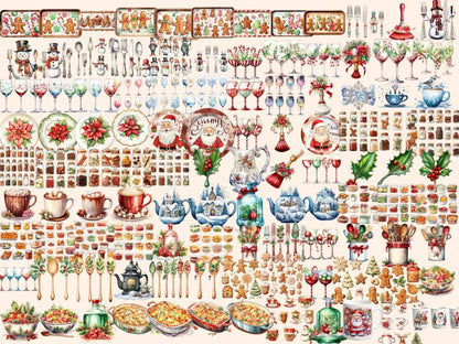 Christmas Kitchenware Watercolor Clipart christmas clipart - Wonders Artist