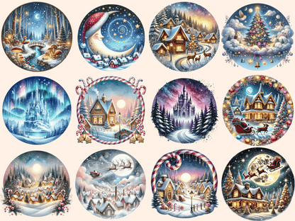 Christmas Landscapes Clipart autopost Christmas artwork Christmas decor - WondersArtist