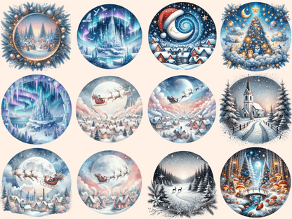 Christmas Landscapes Clipart autopost Christmas artwork Christmas decor - WondersArtist