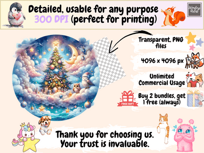 Christmas Landscapes Clipart autopost Christmas artwork Christmas decor - WondersArtist