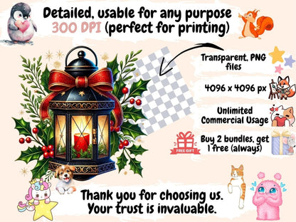 Christmas Lanterns Clipart Christmas Glow - Wonders Artist