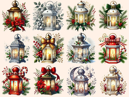 Christmas Lanterns (P2) Clipart Christmas Glow - Wonders Artist