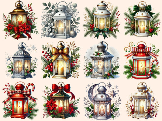 Christmas Lanterns (P2) Clipart