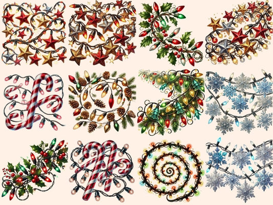 Vánoční osvětlení Clipart