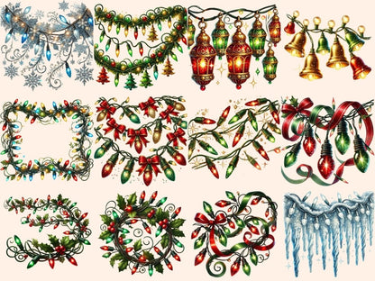 Christmas Lights (P2) Clipart christmas clipart - Wonders Artist